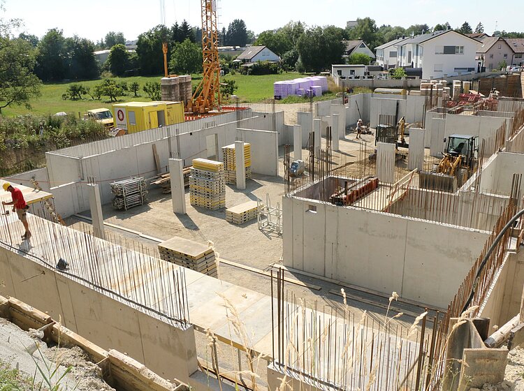 Ansicht Hausaufrichtung von oben