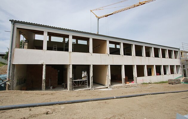 Außenansicht Sanierung Schule Fronhofen